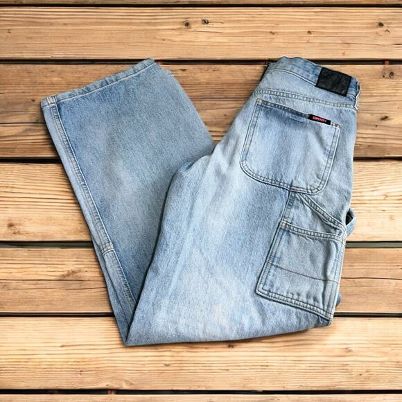 Superdry Midrise Denim Carpenter Light Vintage Wash Jean Sz 28/30 Organic - Picture 3 of 13